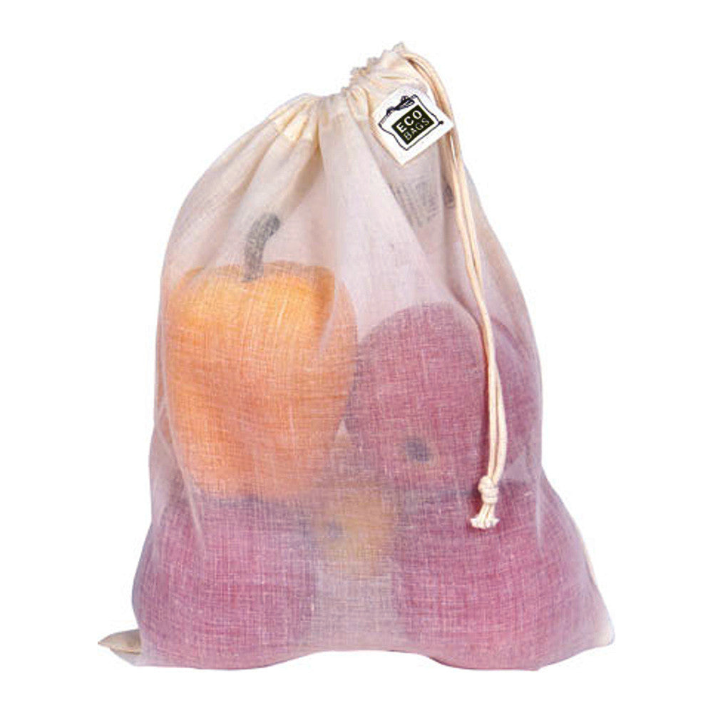 Eco Bags Gauze Produce Natural Cotton Bags, 8.5*11, 1 Ea